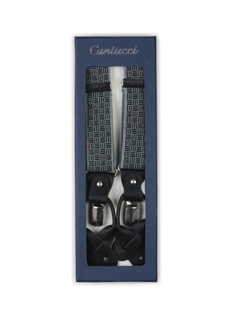 gray mens suspenders