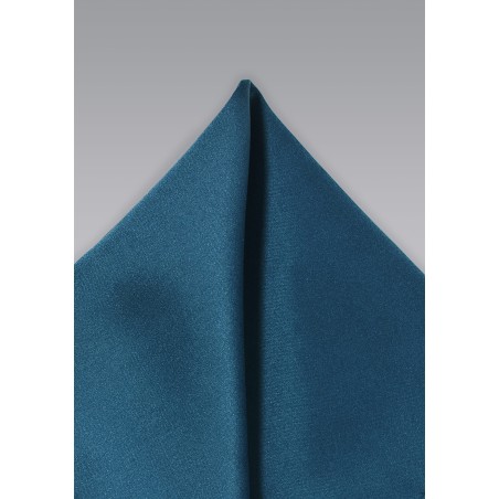 Solid Teal Blue Pocket Square