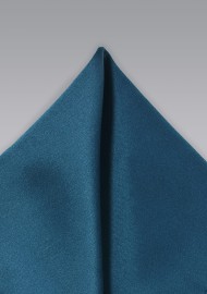 Solid Teal Blue Pocket Square
