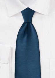 Dark Teal Blue Necktie in XL Size