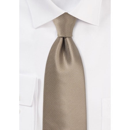 Textured Tie in Taupe