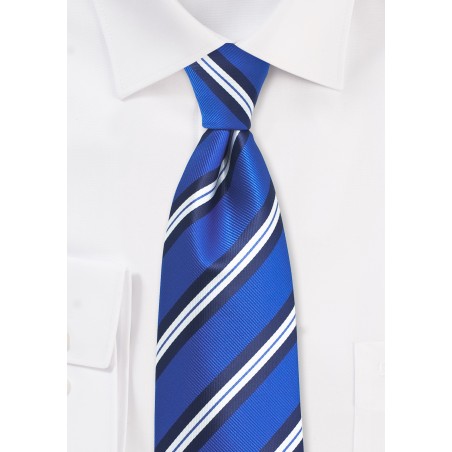 Horizon Blue Repp Striped Tie