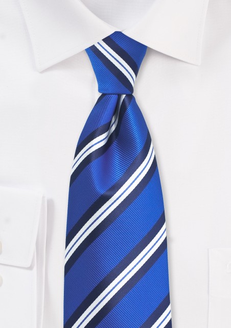 XL Repp Stripe Tie in Horizon