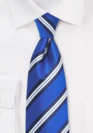 XL Repp Stripe Tie in Horizon