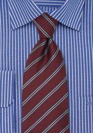 Classic XL Length Tie in Burgundy