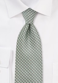 Diamond Patterned Kids Tie in Mint Green Color