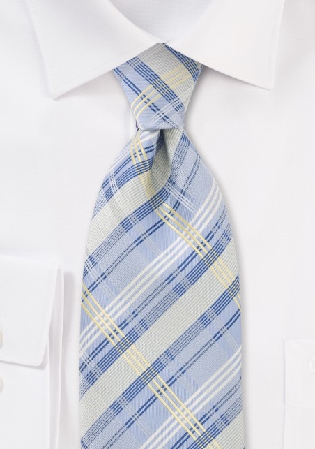 Summer Tie in Light Blue in XL Length