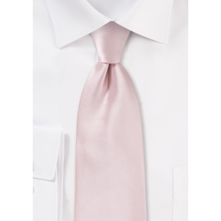 Extra Long Men's Tie in Blush