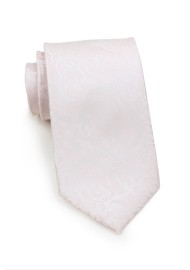 Soft Blush Pink Paisley Tie