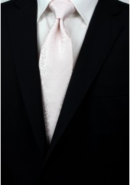 Soft Blush Pink Paisley Tie Styled