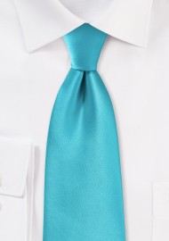 Bright Aqua Blue Kids Necktie