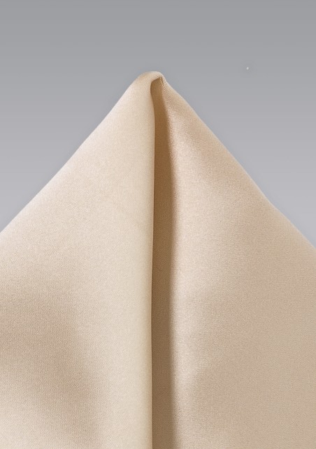 Solid Champagne Pocket Square