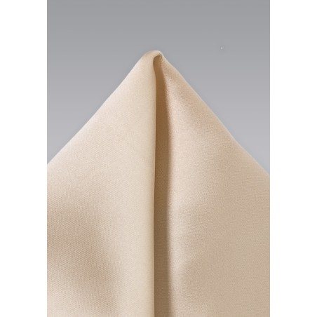Solid Champagne Pocket Square