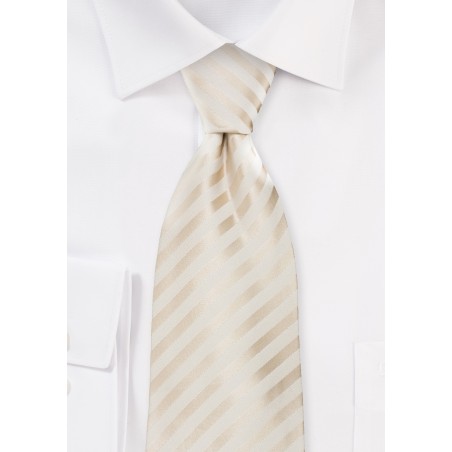 Formal Extra Long Ties - Ivory Color XL Necktie