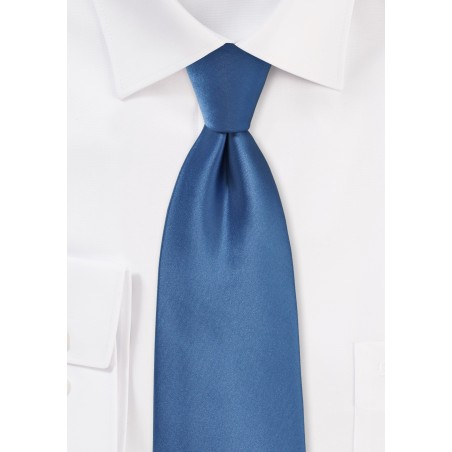 Steel Blue Tie in Long Size