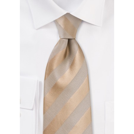 Golden Wheat Striped Tie