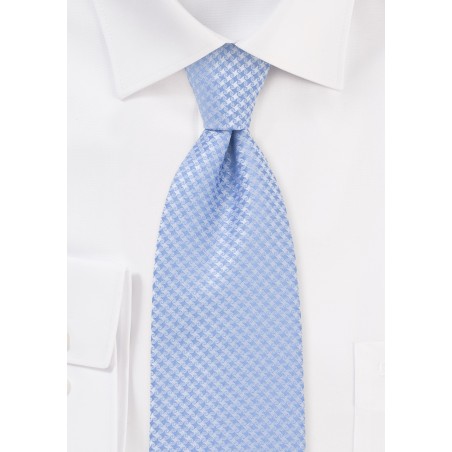 Traditionally Patterned Soft Blue Tie