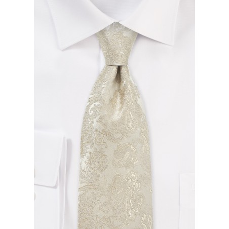 Kids Silk Tie in Golden Champagne