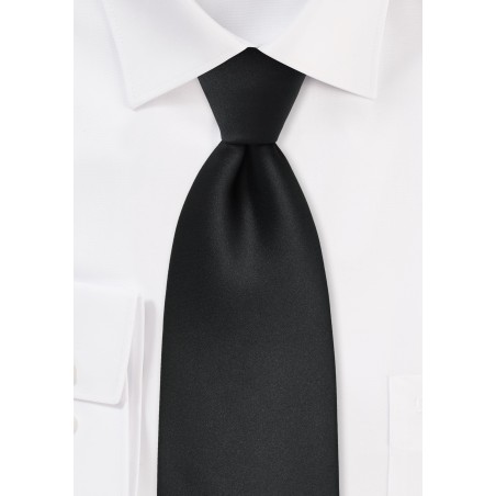 Kids Size Neck Tie in Solid Black