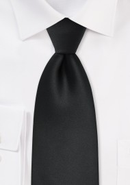 Kids Size Neck Tie in Solid Black