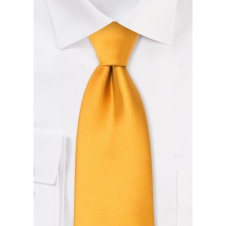 Solid Amber Yellow Mens Tie