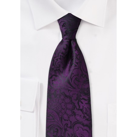 Plum Paisley Necktie