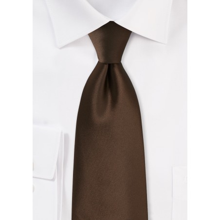 Solid color ties - Coffe brown necktie