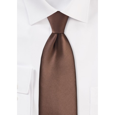Kids Tie in Mocha Brown