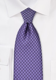 Electric Violet Gingham Tie