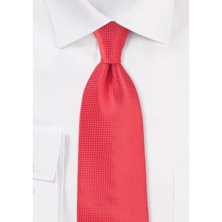 Extra Long Coral Color Necktie