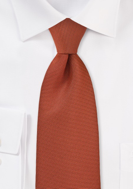 Fall Colored Tie in Rich Persimmon