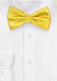 Solid Mens Bow Tie in Bright Sun Yellow
