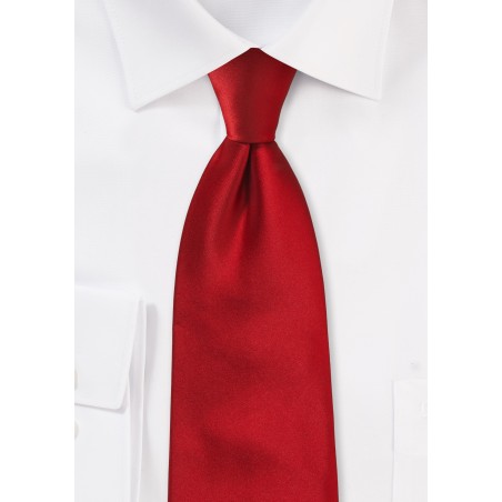 Red men's ties - Solid cherry red tie
