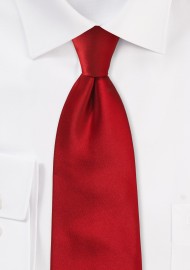 Solid Cherry Red Tie for Kids