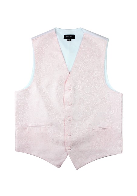 Wedding Paisley Vest in Blush Pink