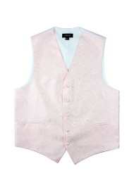Wedding Paisley Vest in Blush Pink