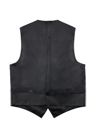Formal Paisley Vest in Silver Back