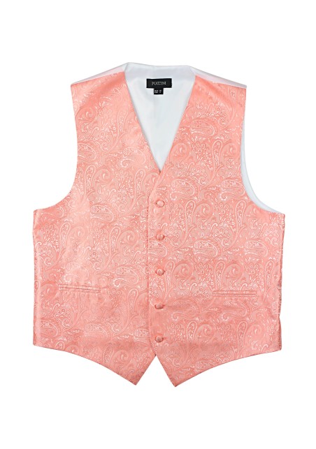 Wedding Paisley Vest in Bellini
