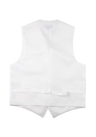 Ivory Wedding Vest with Paisley Design Back