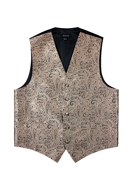 Formalwear Paisley Vest in Bronze Gold