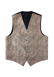 Formalwear Paisley Vest in Bronze Gold