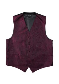 Burgundy Paisley Dress Vest