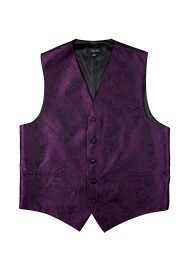 Paisley Designer Vest in Berry Purple