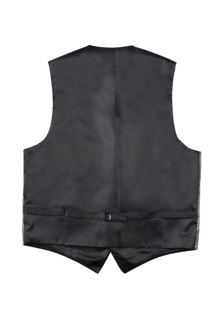 Paisley Dress Vest in Mercury Silver Back