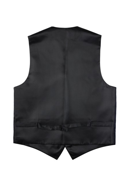 Mens Paisley Formal Vest in Navy Back