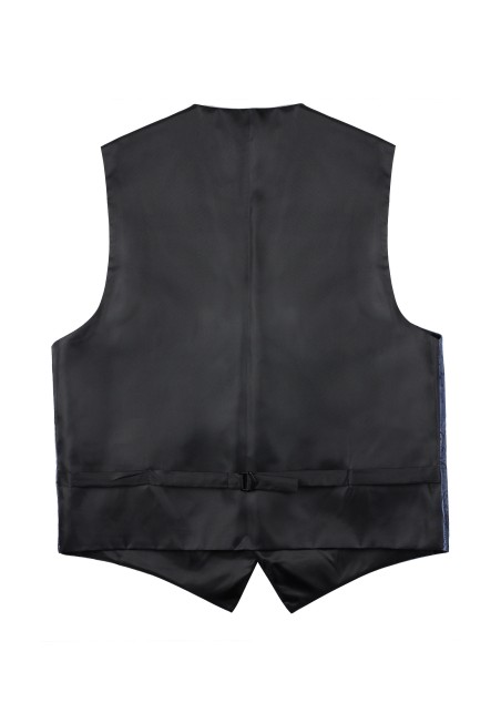 Paisley Dress Vest in Steel Blue Back
