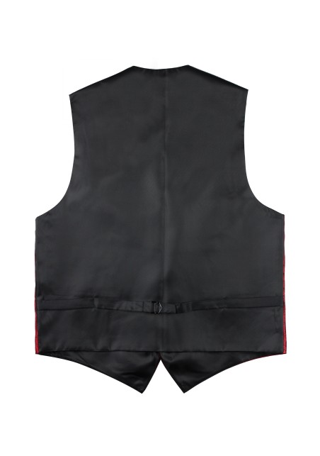Formal Paisley Vest in Ruby Red Back
