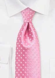 Confetti Pink Tie with Pink Polka Dots