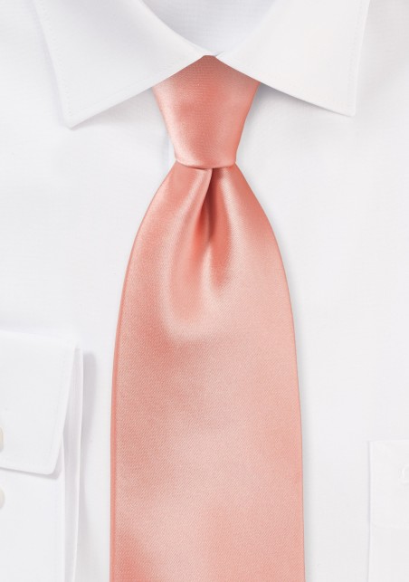 Solid Neck Tie in Peach Color