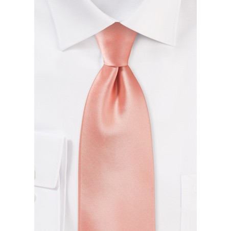 Solid Neck Tie in Peach Color